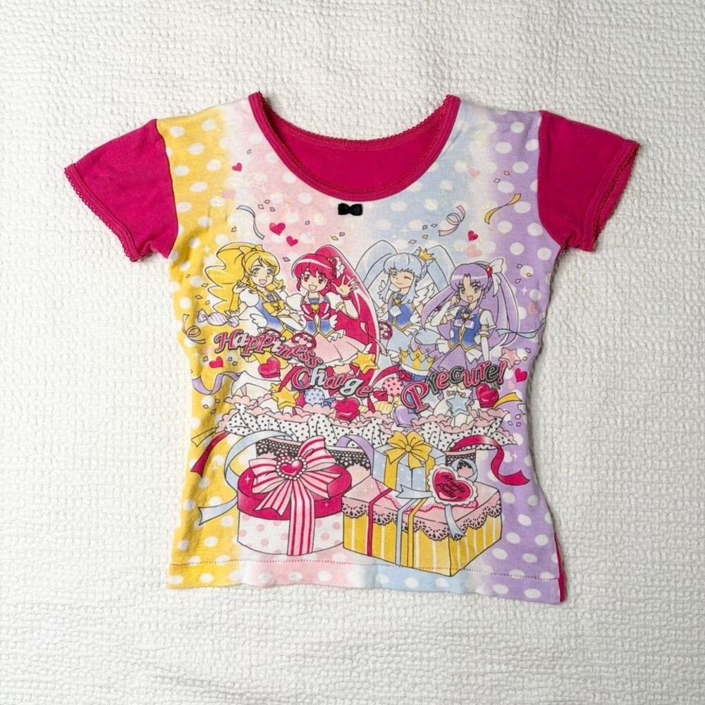 90s Bandai Precure anime graphic baby tee